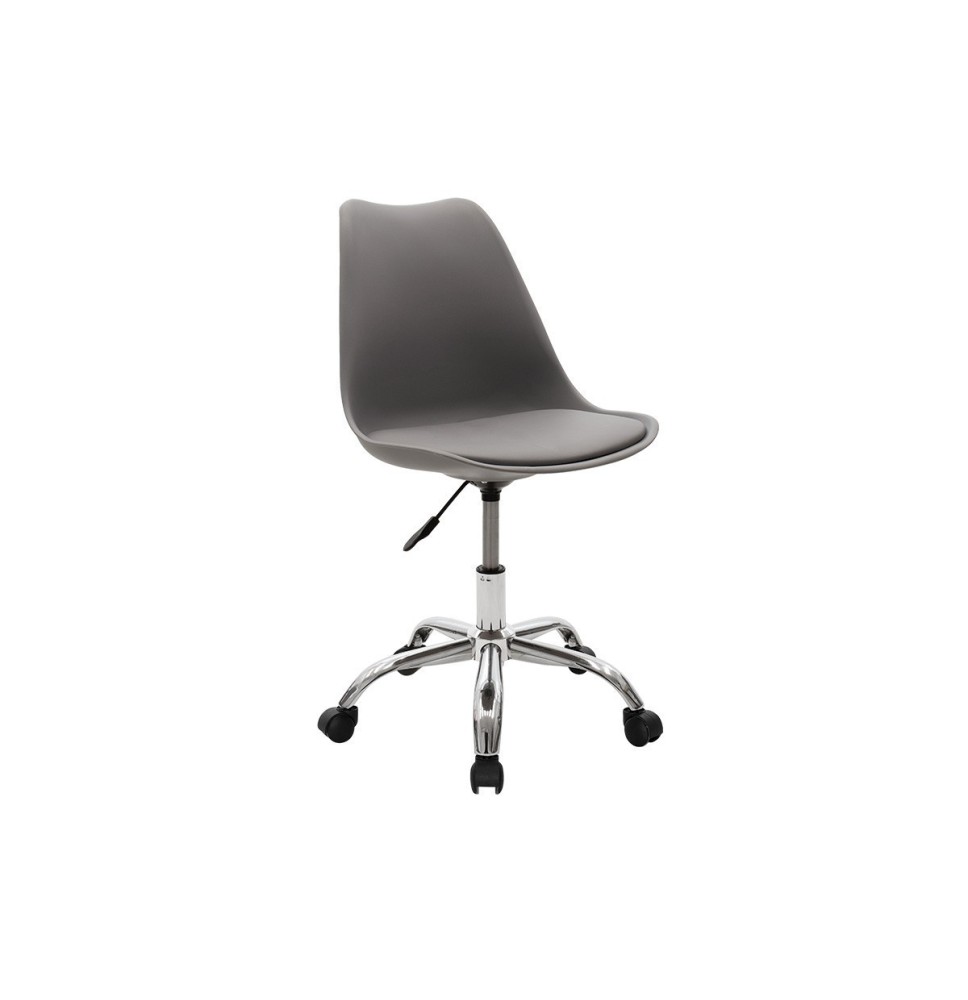 Silla de Oficina Ergonómica en Color Gris - 93-80x57x48 cm, Comodidad y Estilo Moderno para Trabajo y Estudio.