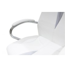 Sillón de Dirección en Piel Sintética Blanco: ¡Elegancia y confort para tu oficina!